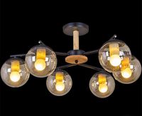 JUPITER LIGHTING Люстра DA 5071/6 BK WOOD,6*60W E27 230V